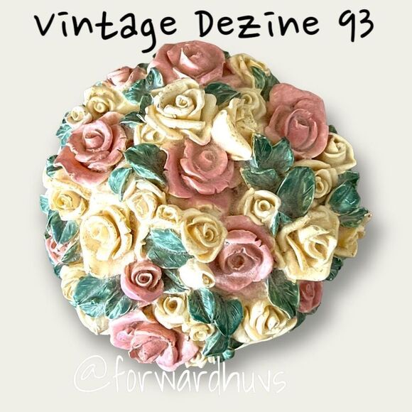 Vintage Charm: 1993 Dezine Floral Trinket Box - Picture 4 of 10